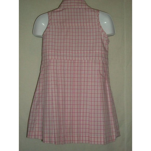 Kid Zone Pink Plaid Pleated Sleeveless Sun Summer Dress 2T Sundress Girls - Picture 5 of 12